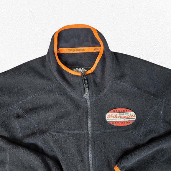 Harley Davidson Black Fleece Retro Harley Patch Full Zip Jacket Size Medium - Picture 2 of 9
